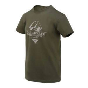 Helikon-Tex® Tričko Helikon T-Shirt (Outback Life) - Taiga Green Velikost: L