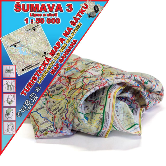 V-Smékalová Šumava 3 – mapa na šátku