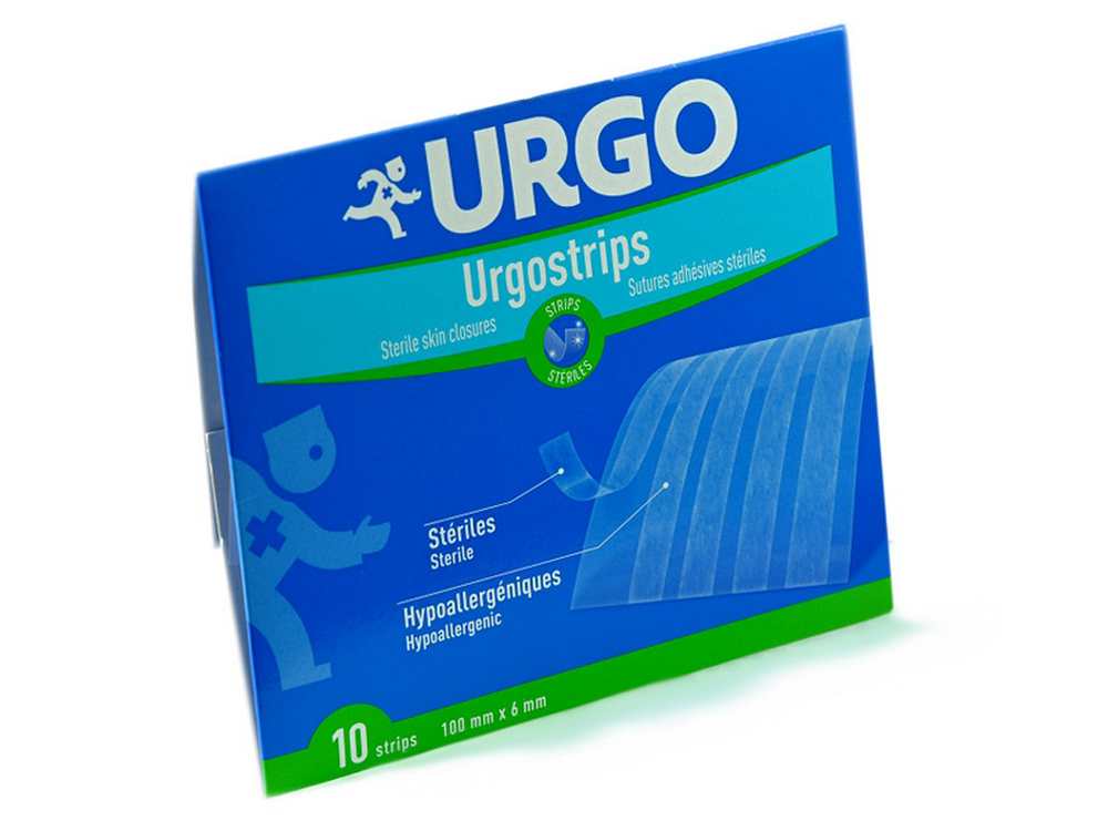 Bexamed Náplast Urgo Strips 100x6 mm stehy 10 ks