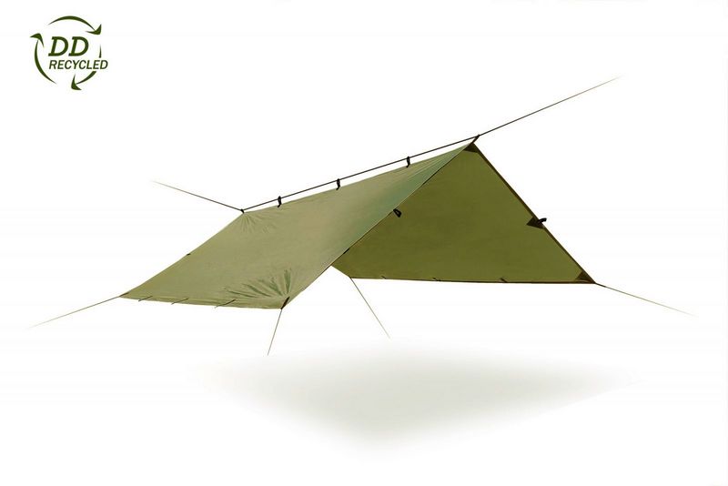 DD Hammocks Bivakovací celta / plachta Tarp 3x3m RECYKLOVATELNÁ - OLIVE