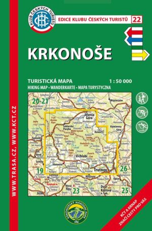 Trasa - KČT Turistická mapa - Krkonoše 11. vydání