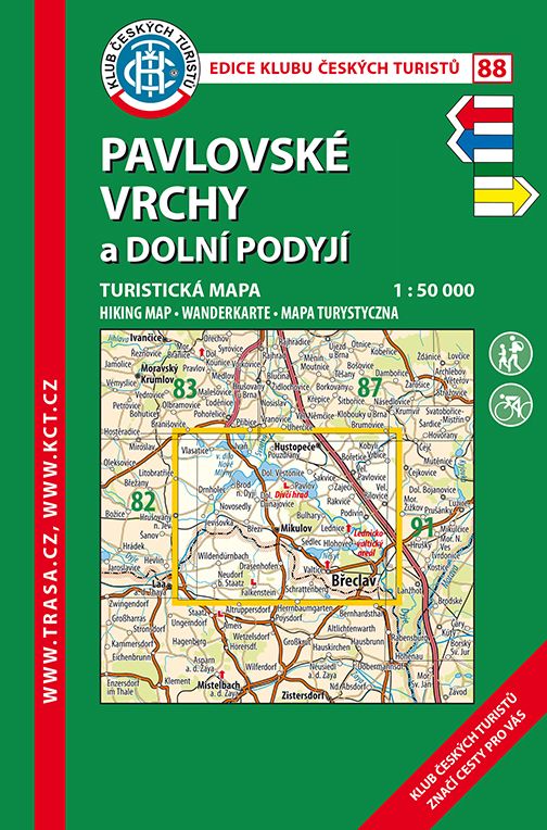 Trasa - KČT Turistická mapa - Pavlovské vrchy