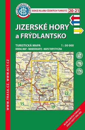 Trasa - KČT Laminovaná turistická mapa - Jizerské hory