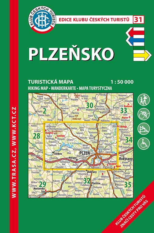 Trasa - KČT Laminovaná turistická mapa - Plzeňsko 6. vydání