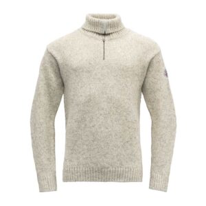 Devold Vlněný svetr Nansen Wool Zip Neck- Grey Melange Velikost: M