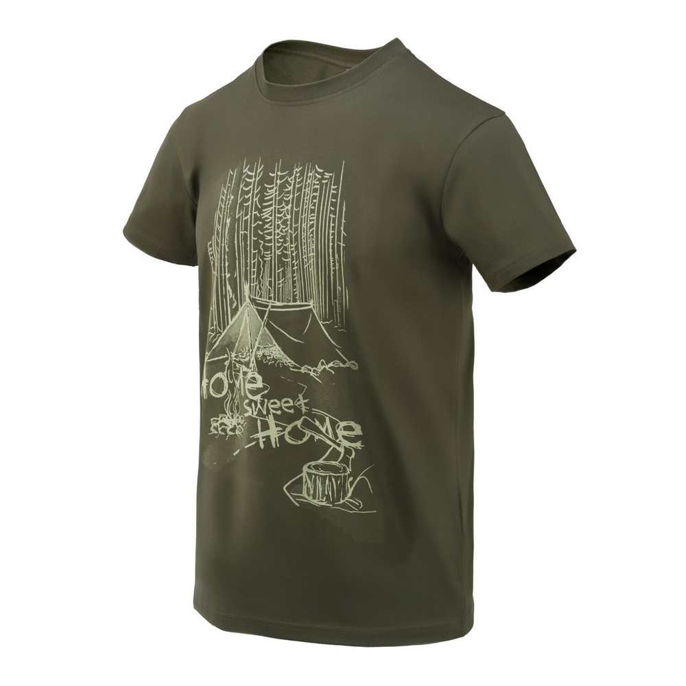 Helikon-Tex® Tričko Helikon T-Shirt (Home Sweet Home) - Taiga Green Velikost: S