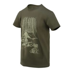 Helikon-Tex® Tričko Helikon T-Shirt (Home Sweet Home) - Taiga Green Velikost: XL