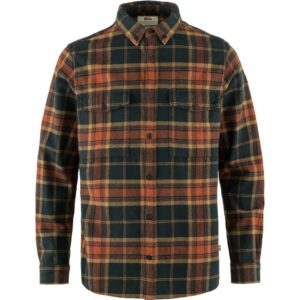 Fjällräven Košile Övik Twill Shirt M - Autumn Leaf-Dark Navy Velikost: M