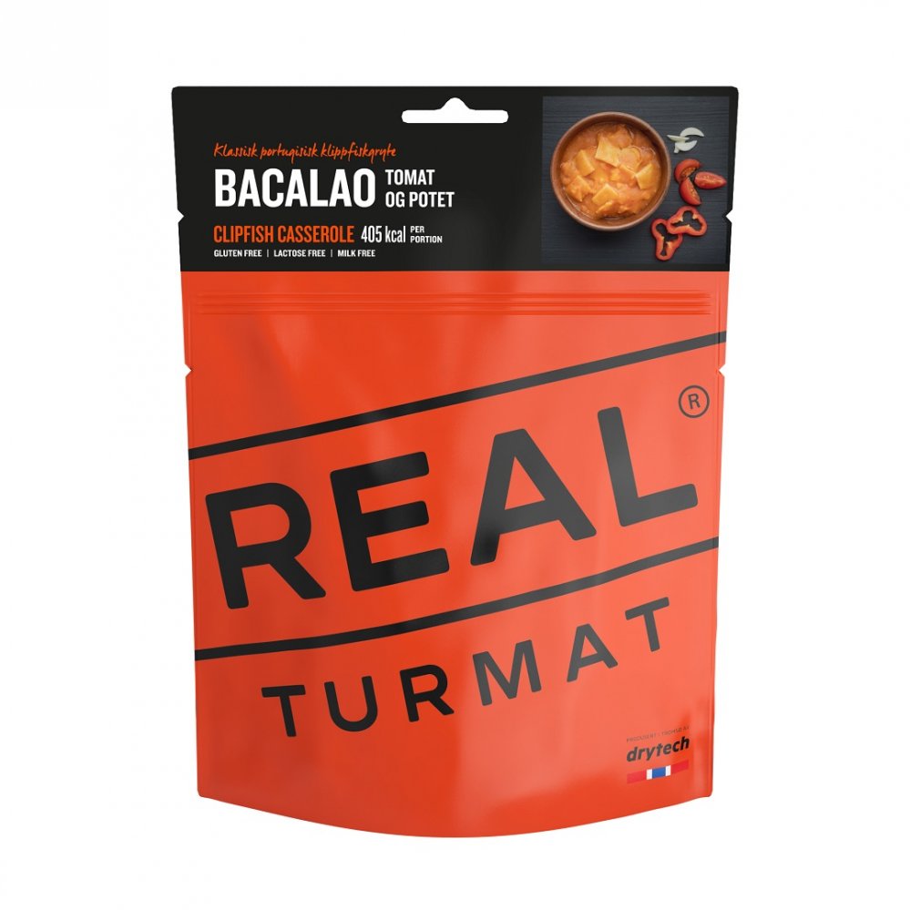 Real Turmat Dehydrované jídlo Bacalao - treska s rajčaty - 500g