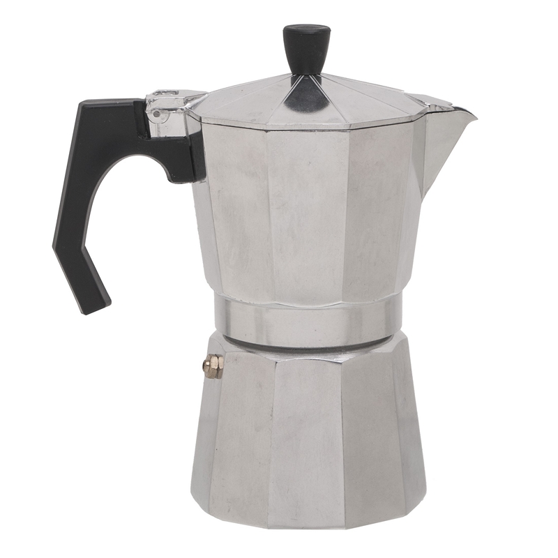 BasicNature Hliníková Moka Konvice Espresso Maker - 6 šálků