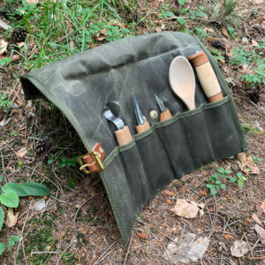 JUBÖ Obal na nože Bushcraft WAXED Wrap - zelený