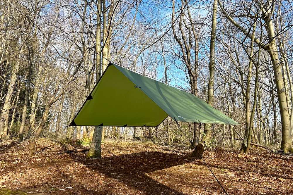 DD Hammocks Bivakovací celta / plachta Tarp 3x3m UV50+ (extra ochrana proti UV záření) - Olive