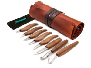 BeaverCraft Řezbářský set S18X Deluxe Wood Carving Set v koženém pouzdře