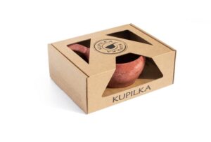 Kupilka dárková sada KUKSA 210 ml + talíř + čajová lžička - Cranberry (RED)