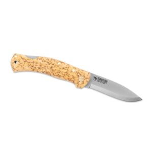 Casström Zavírací nůž Lars Fält Lock Back Folding Knife - 14C28N - Curly Birch